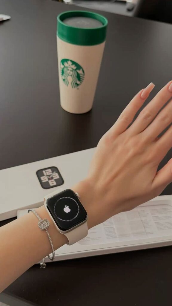 Apple watch on hand image